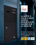 Boîte aux lettres et colis Large Noir à accès frontal et arrière