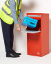 Boîte aux lettres et colis Large Rouge à accès frontal et arrière