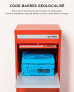 Boîte aux lettres et colis Large Rouge à accès frontal et arrière