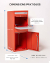 Boîte aux lettres et colis Large Rouge à accès frontal et arrière