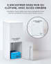 SMART PARCEL BOX™ - Boîte aux lettres et colis Large à accès frontal et arrière en acier Blanc
