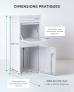 SMART PARCEL BOX™ - Boîte aux lettres et colis Large à accès frontal et arrière en acier Blanc